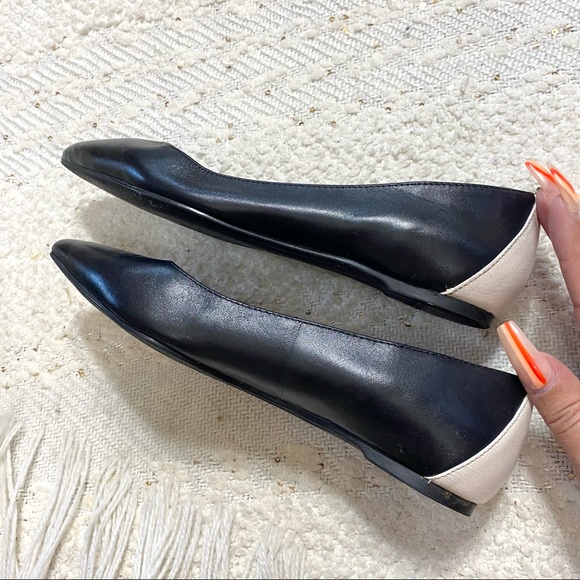 Enzo Angiolini black/white leather pointed flats - Picture 4 of 7